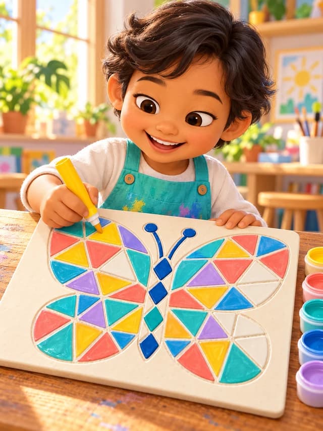 Ilustrasi game Mosaik Warna