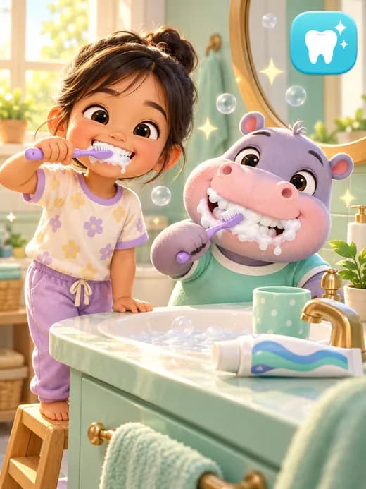 Ilustrasi game Sikat Gigi Ceria